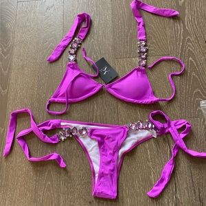 Bikinx faux jewel embellished string bikini